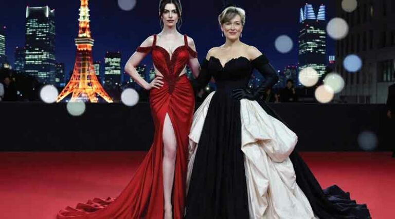 Luxury Outfits Worn By Anne Hathaway And Meryl Streep In Tokyo