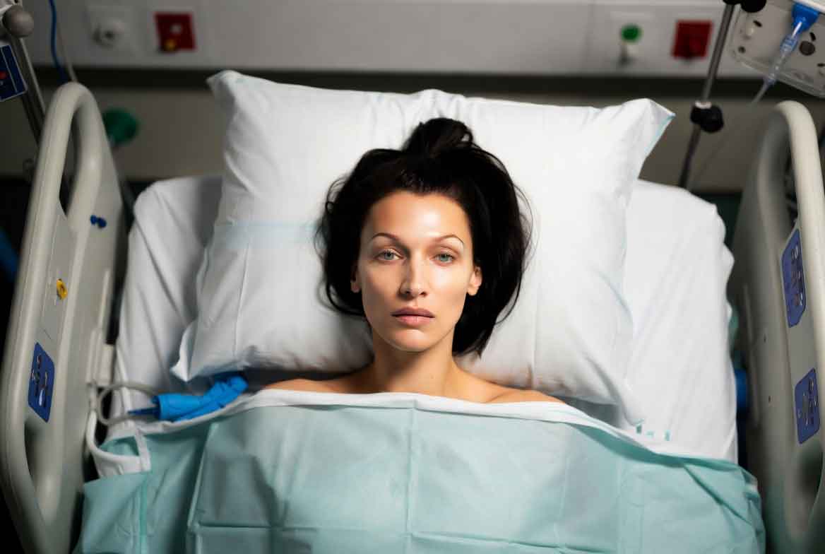 Bella Hadid Hospital Pictures